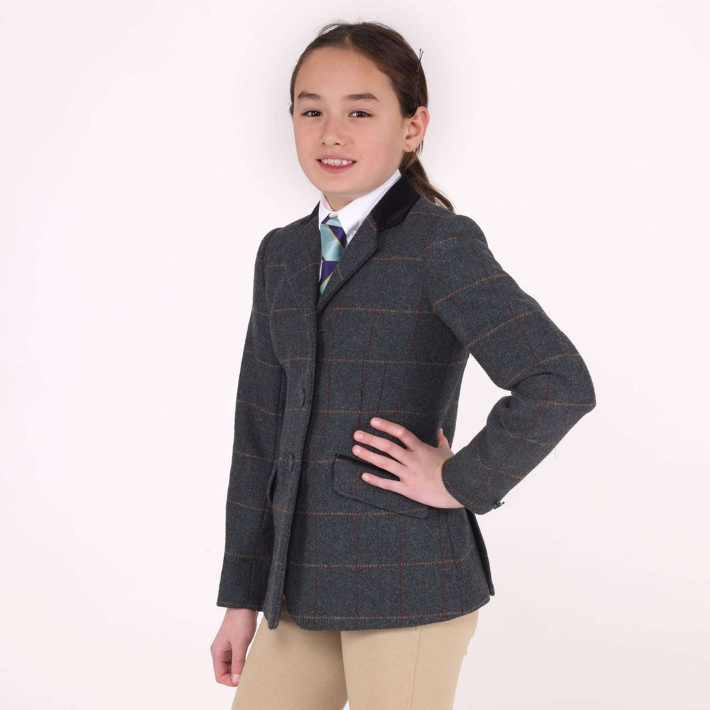 Aubrion by Shires Kurtka konkursowa Saratoga dla dzieci w kratę Juniper Navy