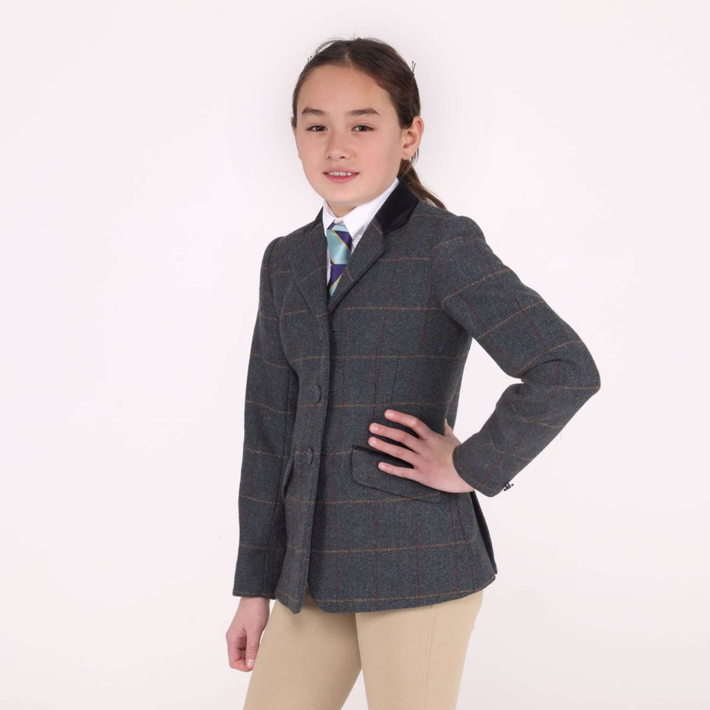 Aubrion by Shires Kurtka konkursowa Saratoga dla dzieci w kratę Juniper Navy
