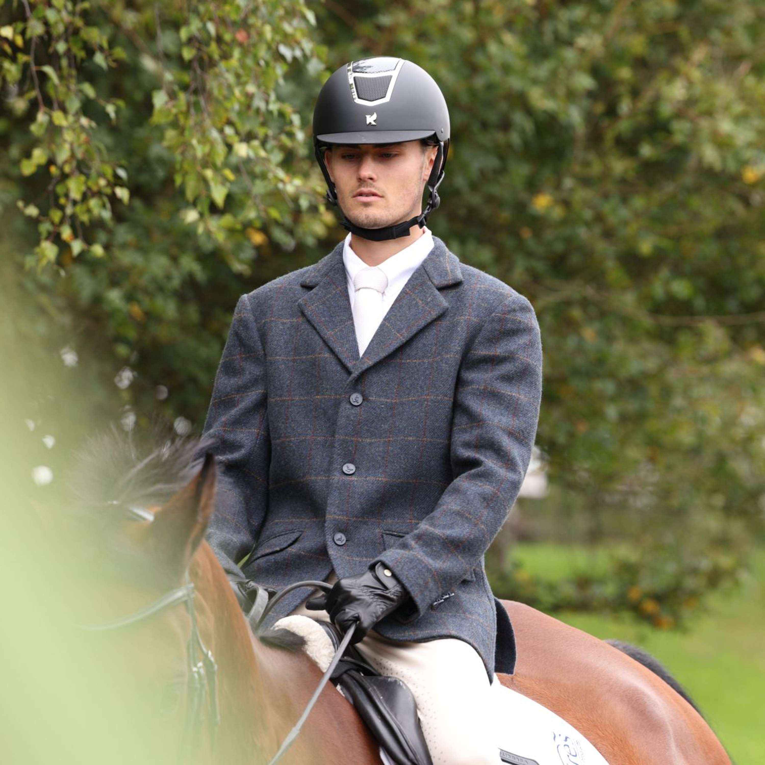 Aubrion by Shires Męska kurtka konkursowa Saratoga Juniper Navy Check