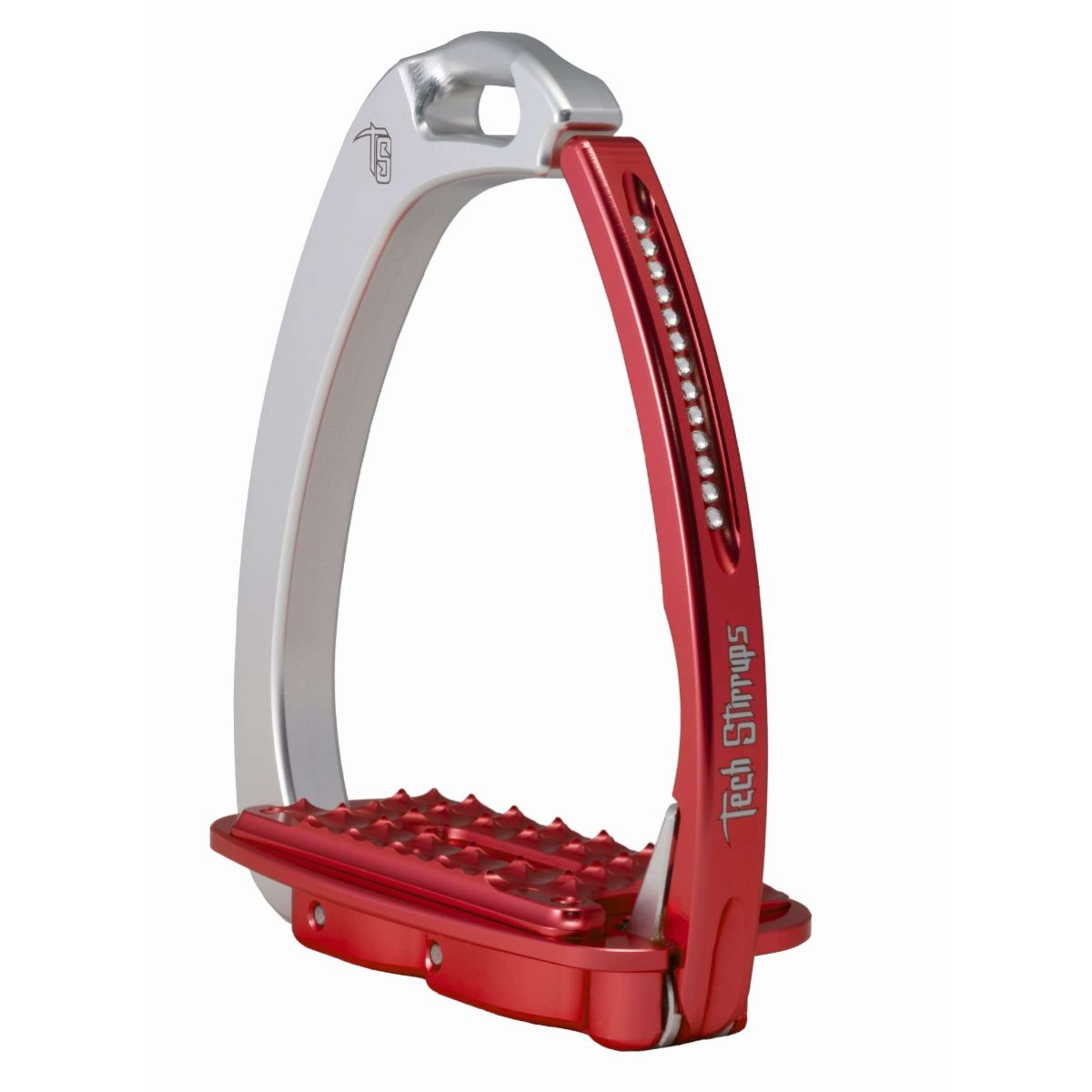 Tech Stirrups Strzemiona Venice Sloped Evo Swarovski Srebrny/Czerwony