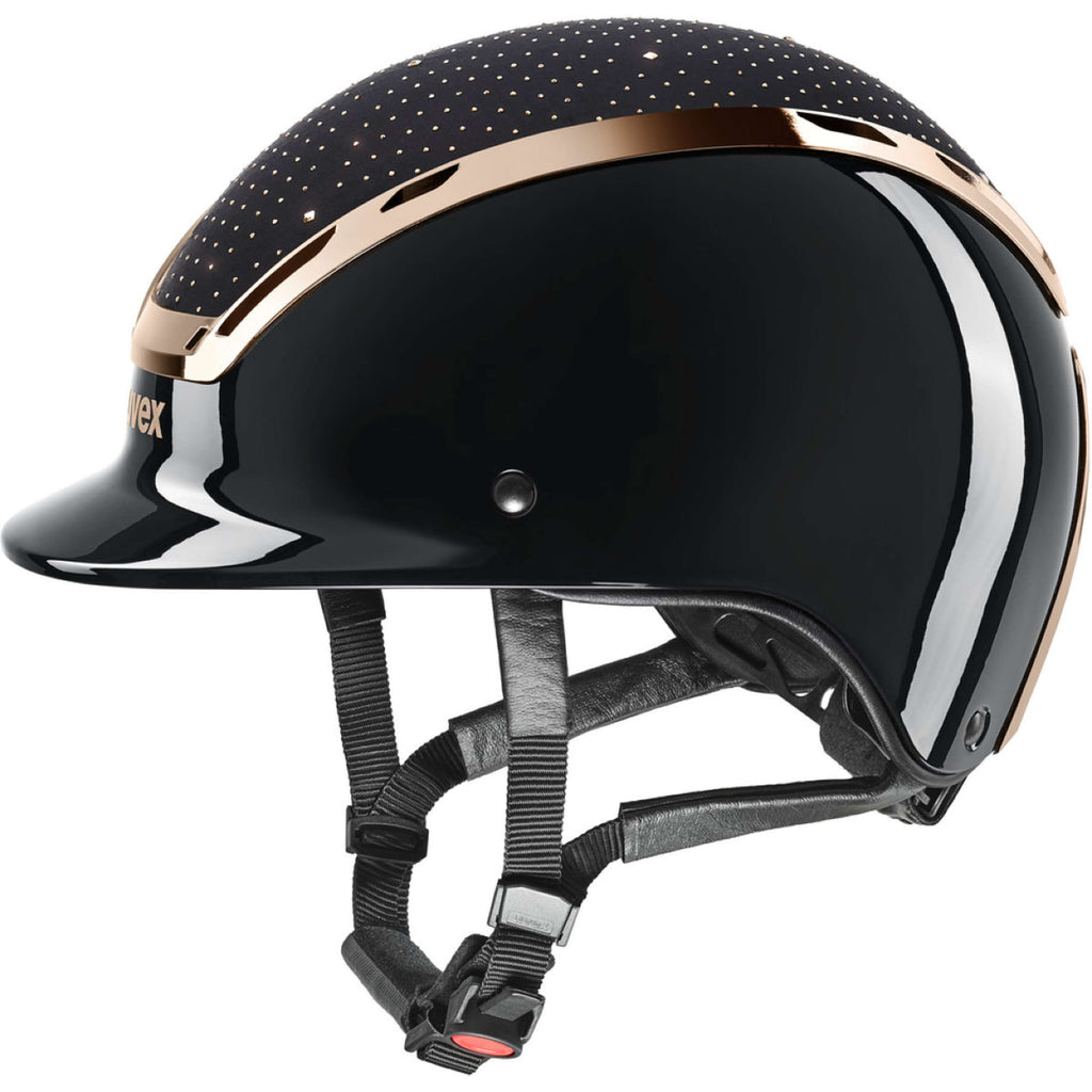 Kask jeździecki Uvex Exxeed Glow czarny/różowy