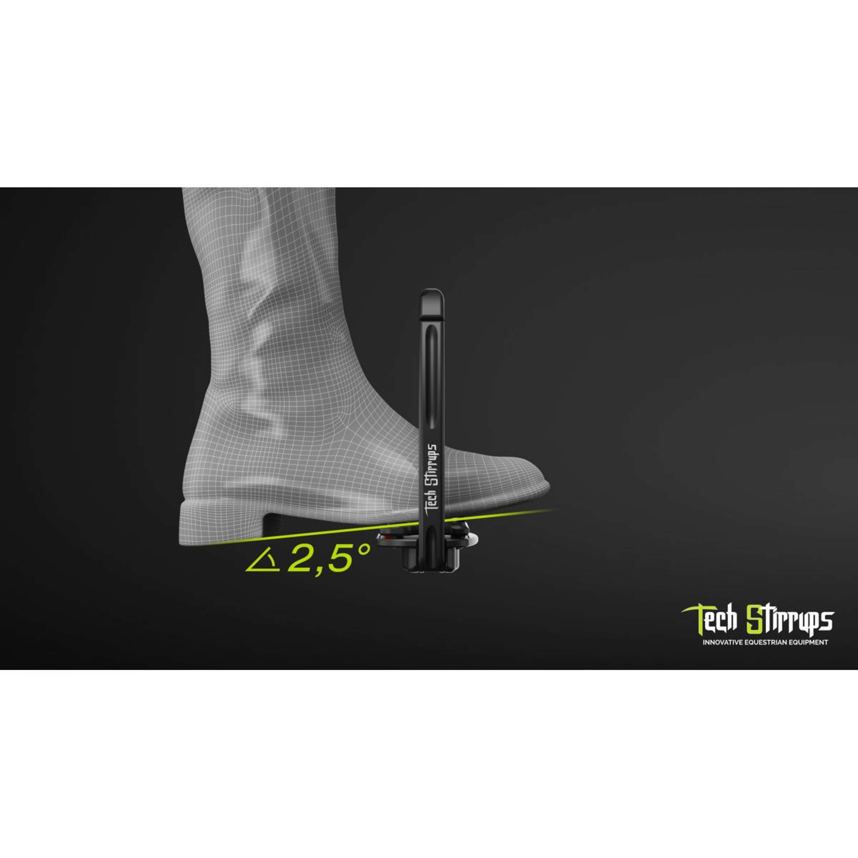 Tech Stirrups Strzemiona Venice Plus Ujeżdżeniowe Czarny/Czarny