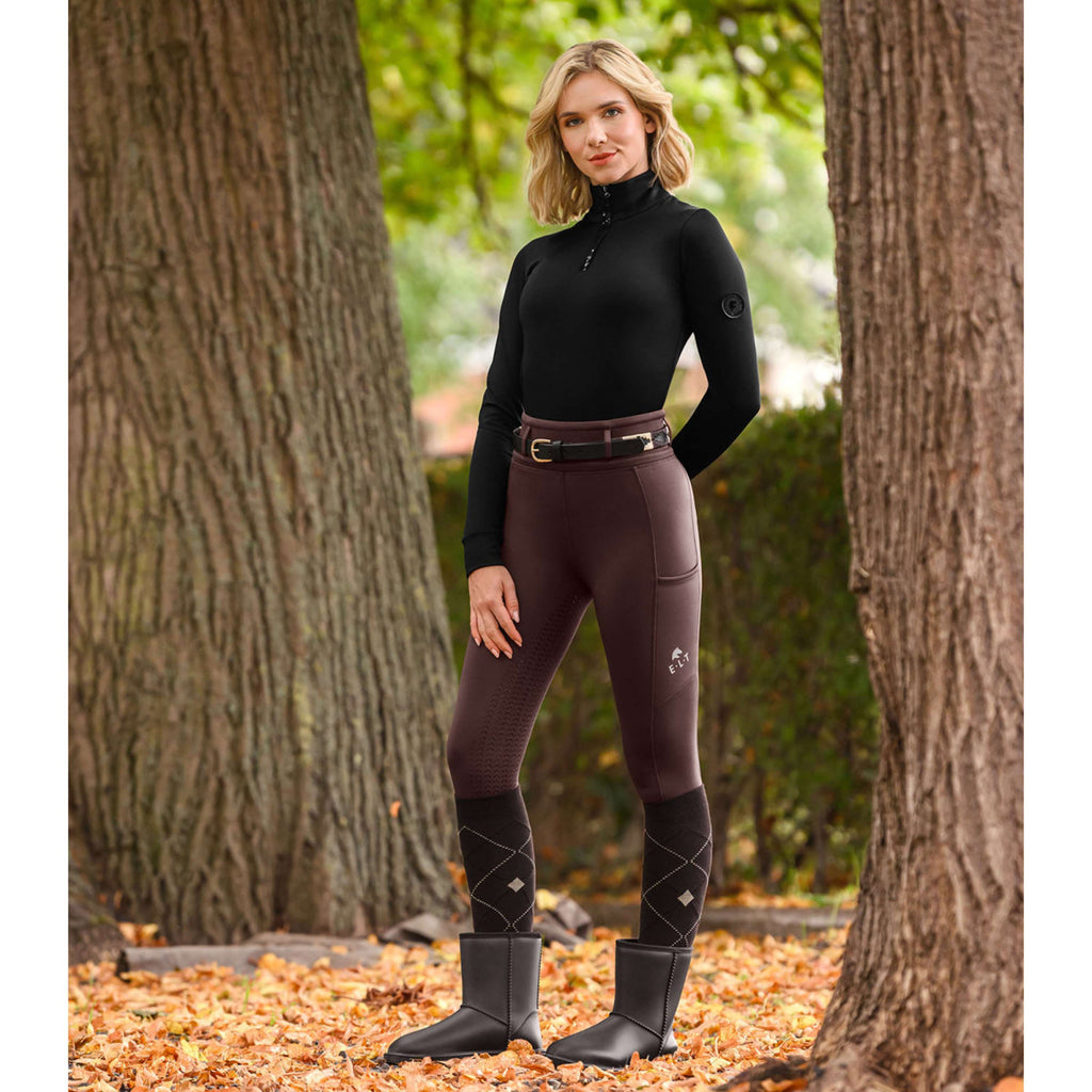 ELT Termiczne Legginsy Jeździeckie Ella Mahogany