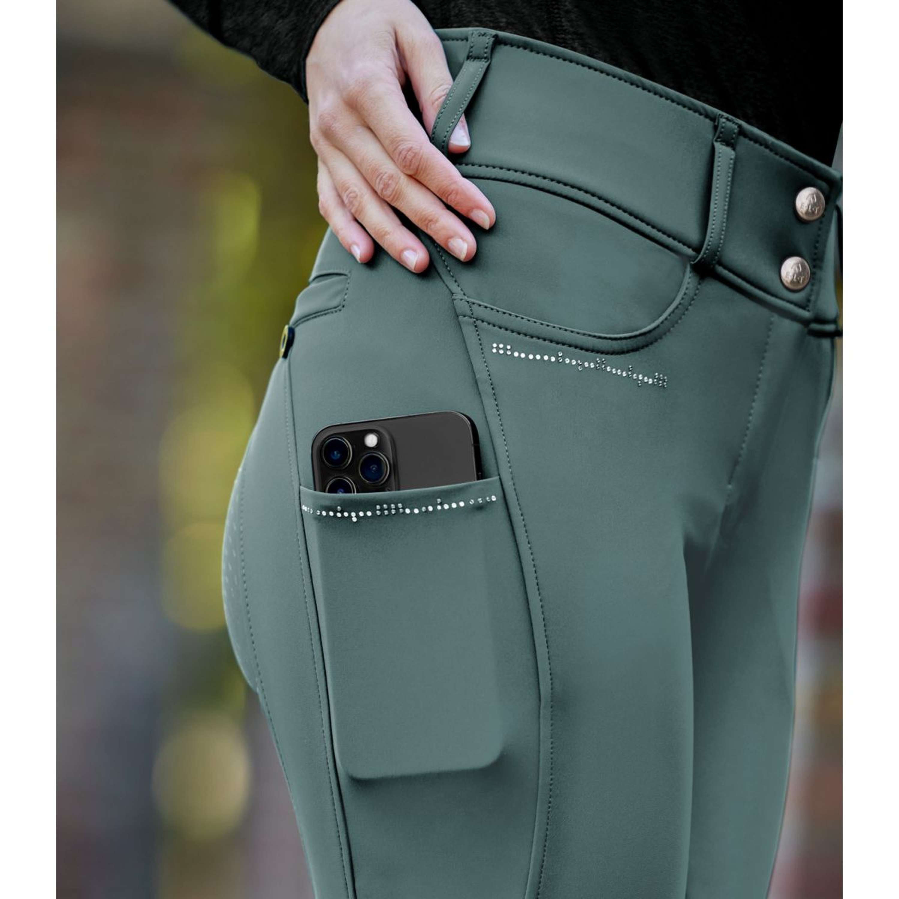 ELT Bryczesy Mathilda Glam Highwaist Pine Green