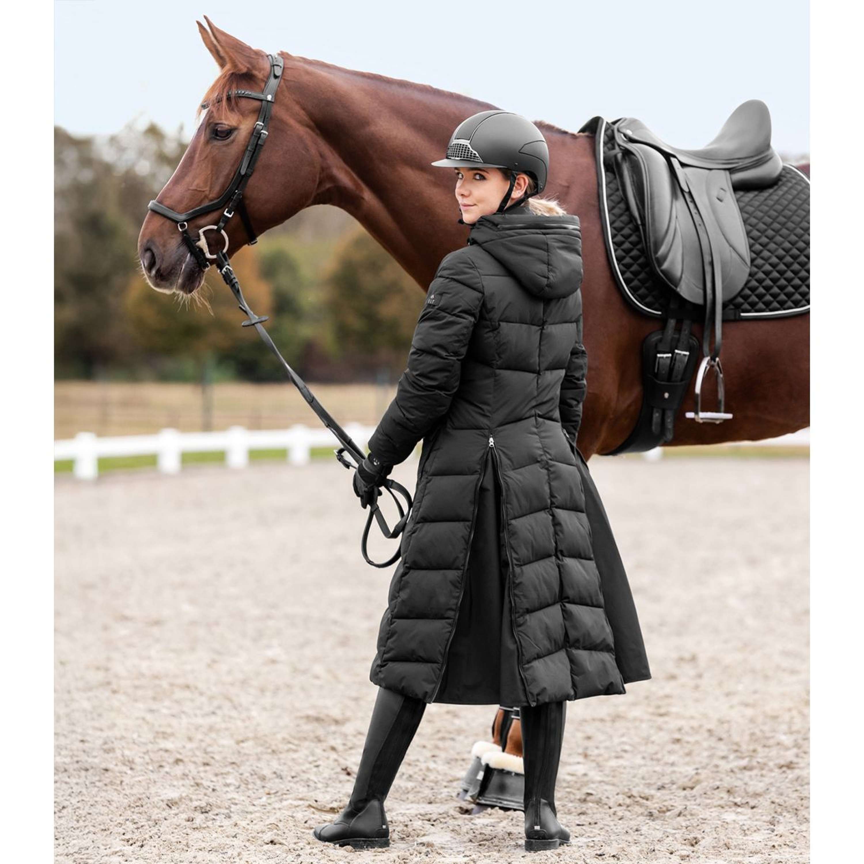 ELT Długi Płaszcz Saphira Advanced Riding Czarny
