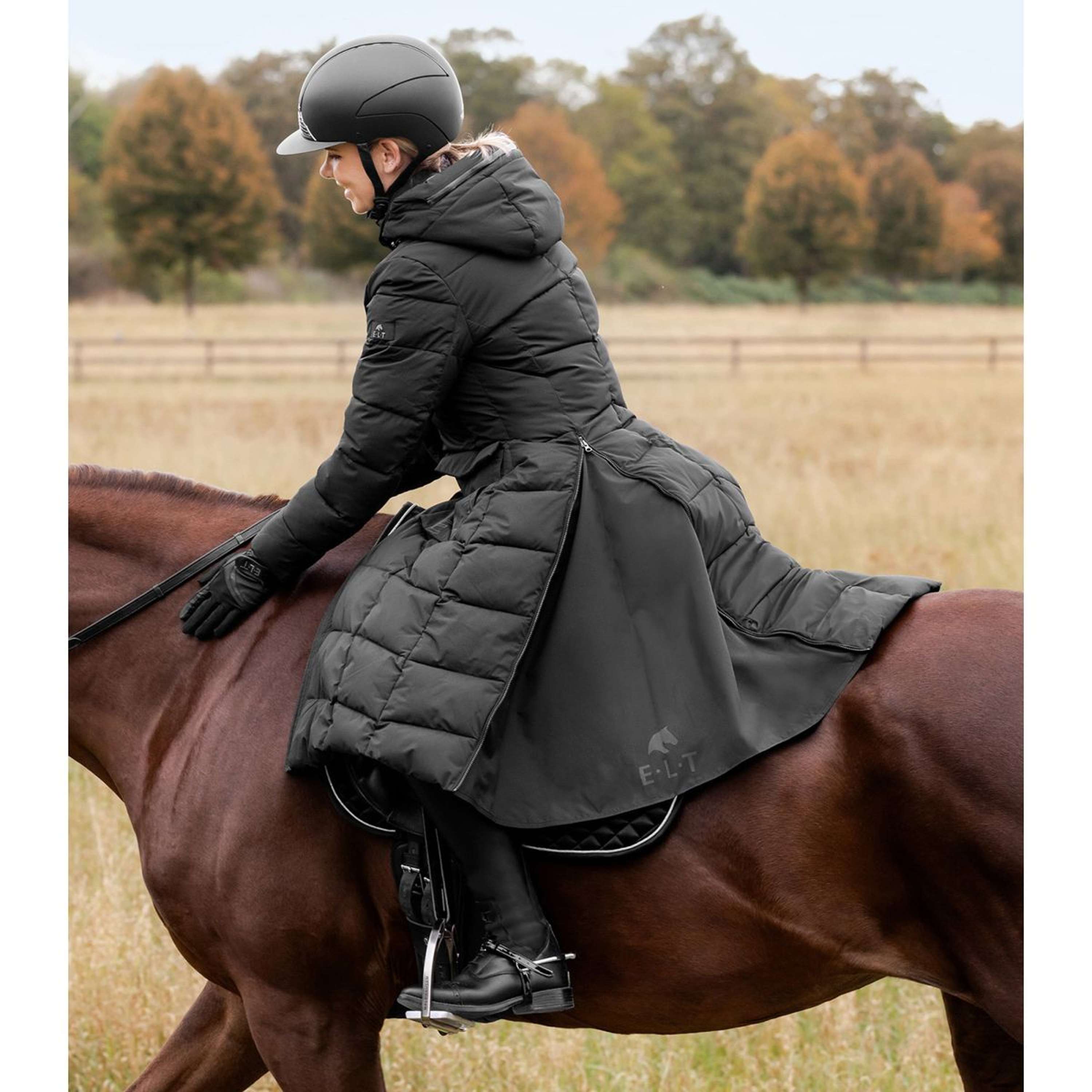ELT Długi Płaszcz Saphira Advanced Riding Czarny