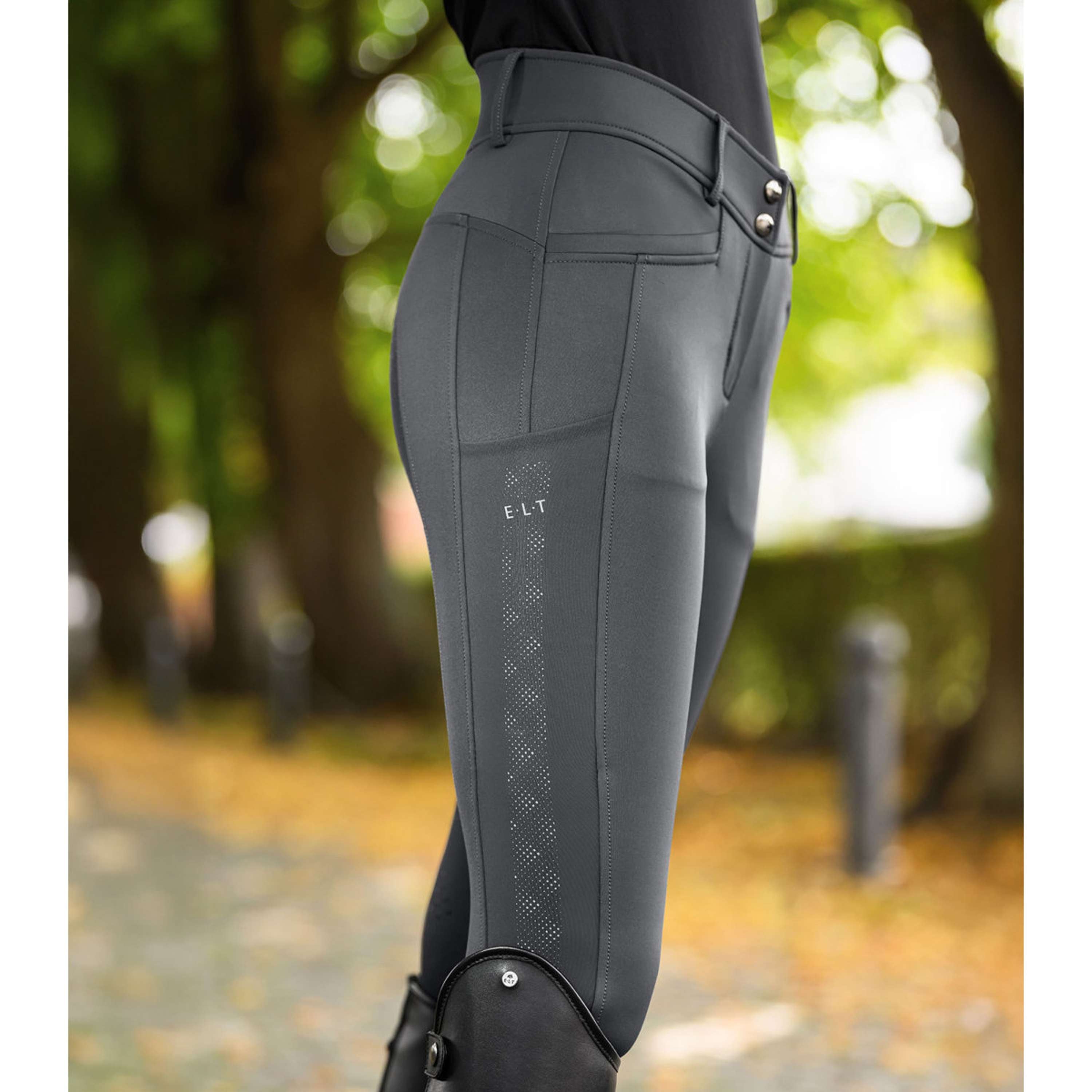 ELT Bryczesy Reflective Full Grip Asfaltowy