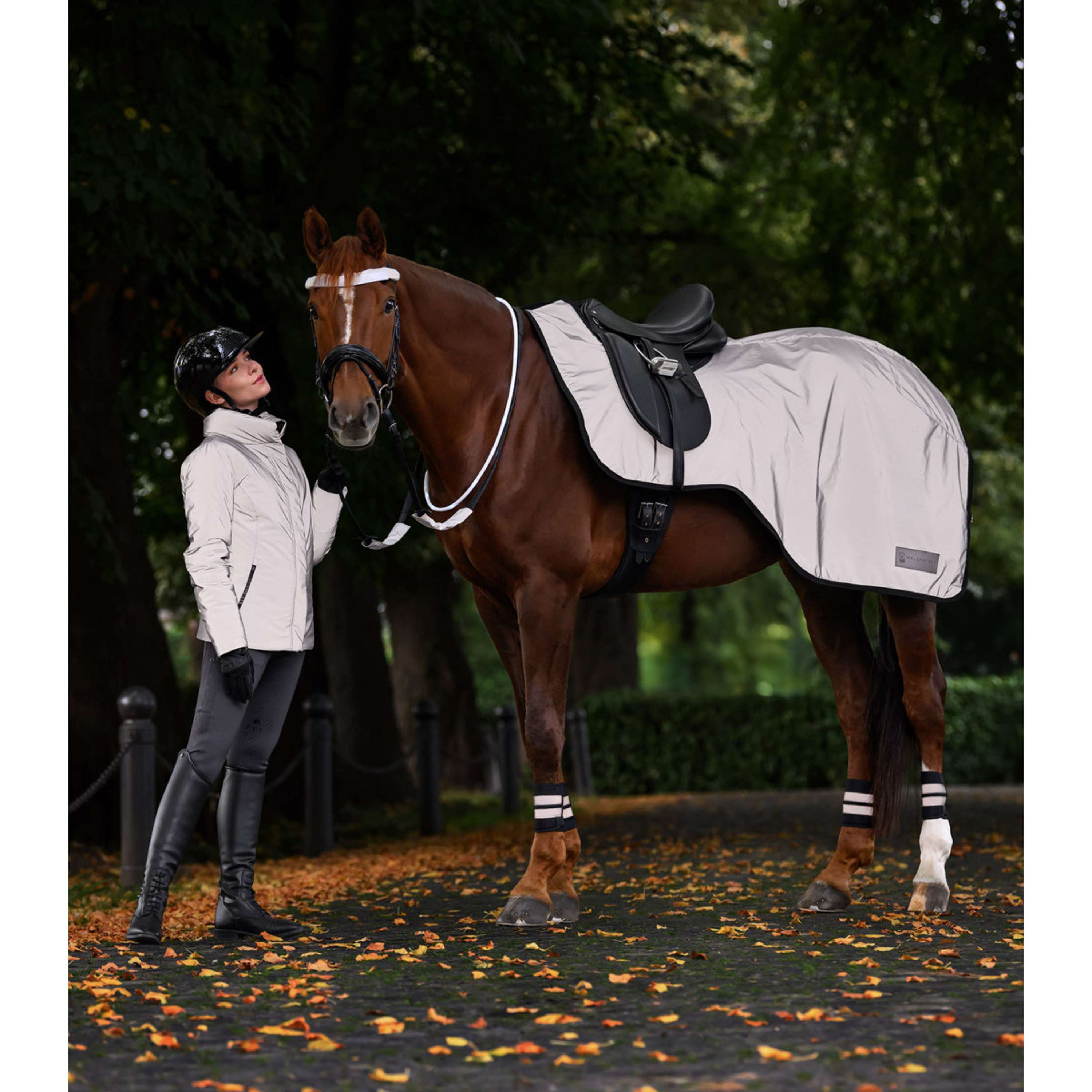ELT Bryczesy Reflective Full Grip Asfaltowy