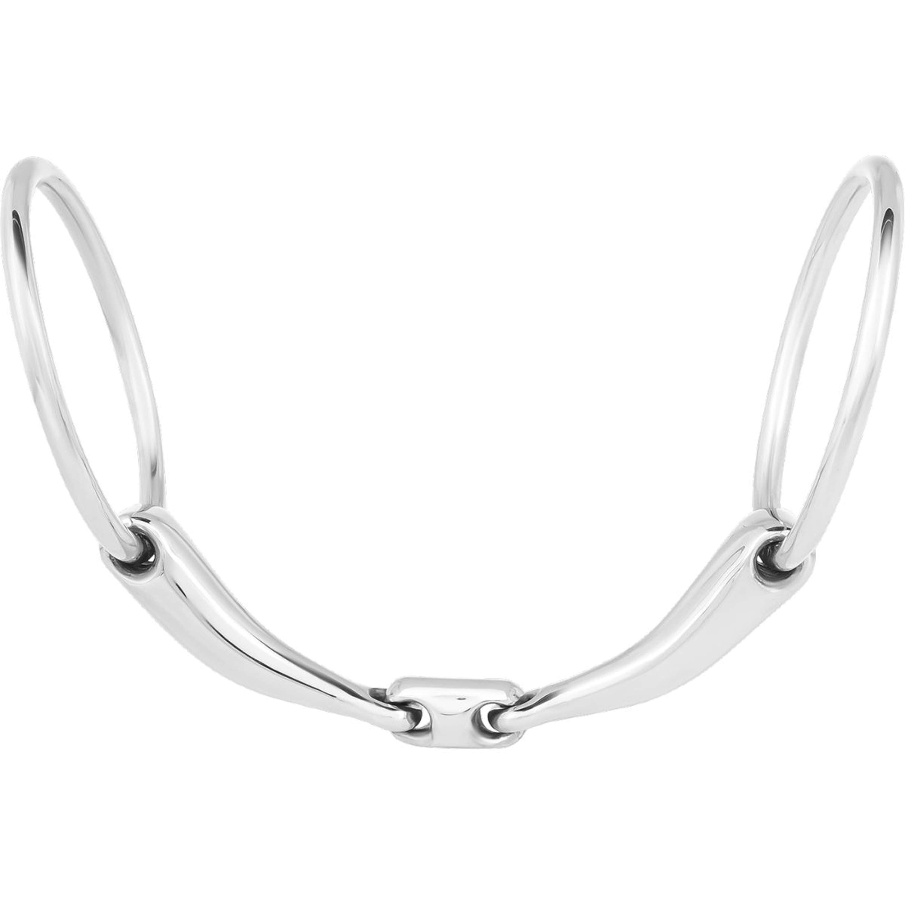 Wędzidło anatomiczne Waldhausen z ruchomymi kółkami 14 mm, podwójnie łamane