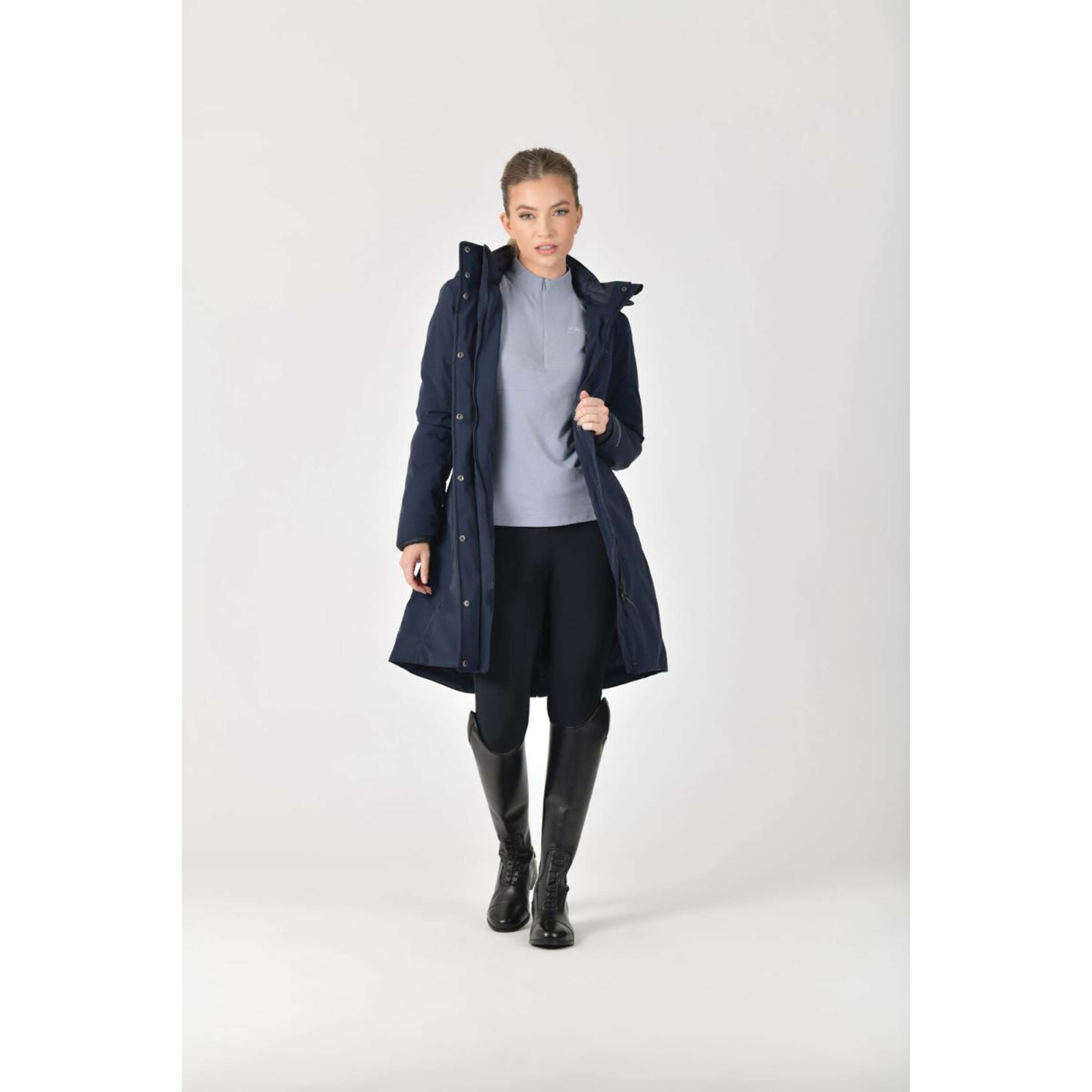 WeatherBeeta Długi Płaszcz All Purpose Waterproof Granatowy