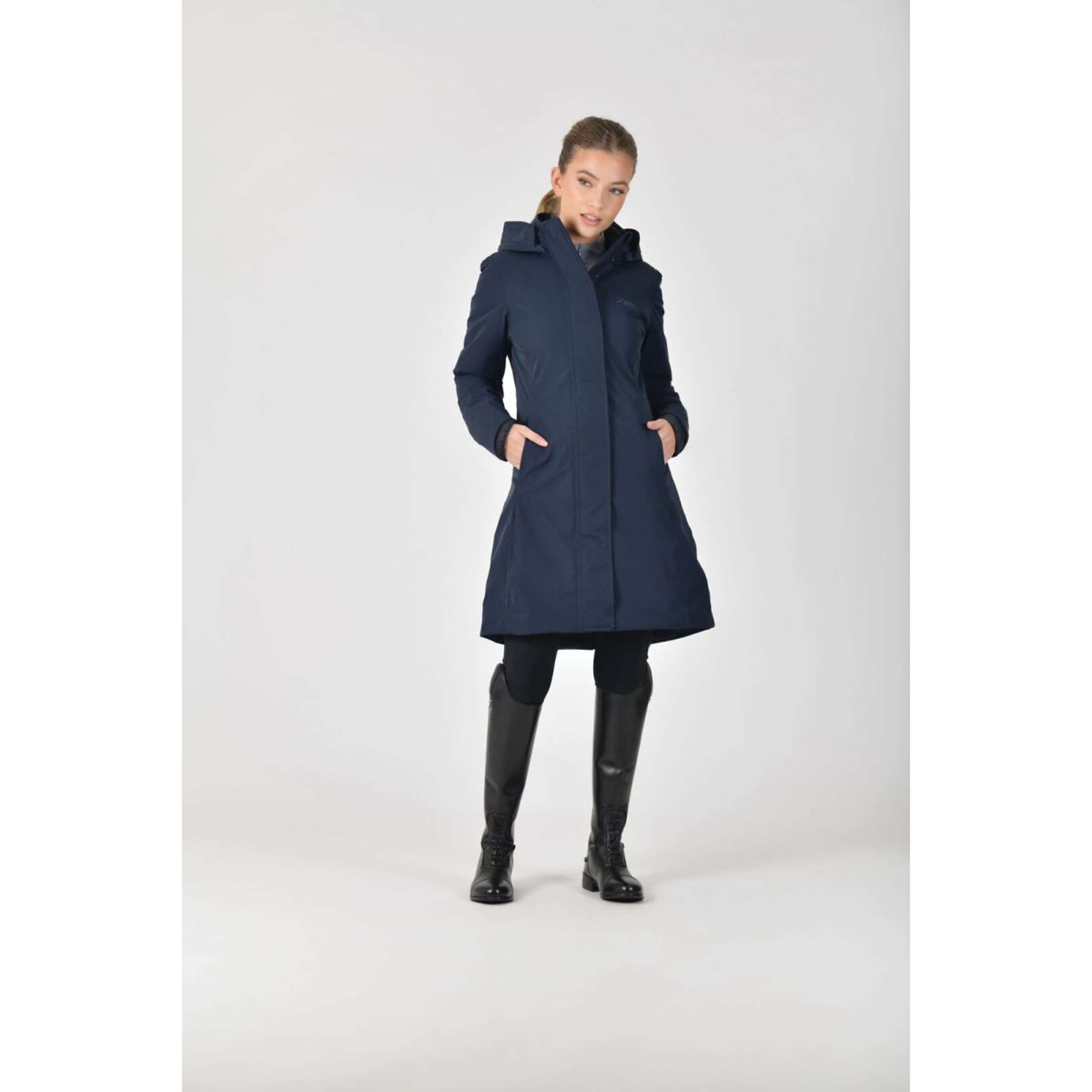 WeatherBeeta Długi Płaszcz All Purpose Waterproof Granatowy