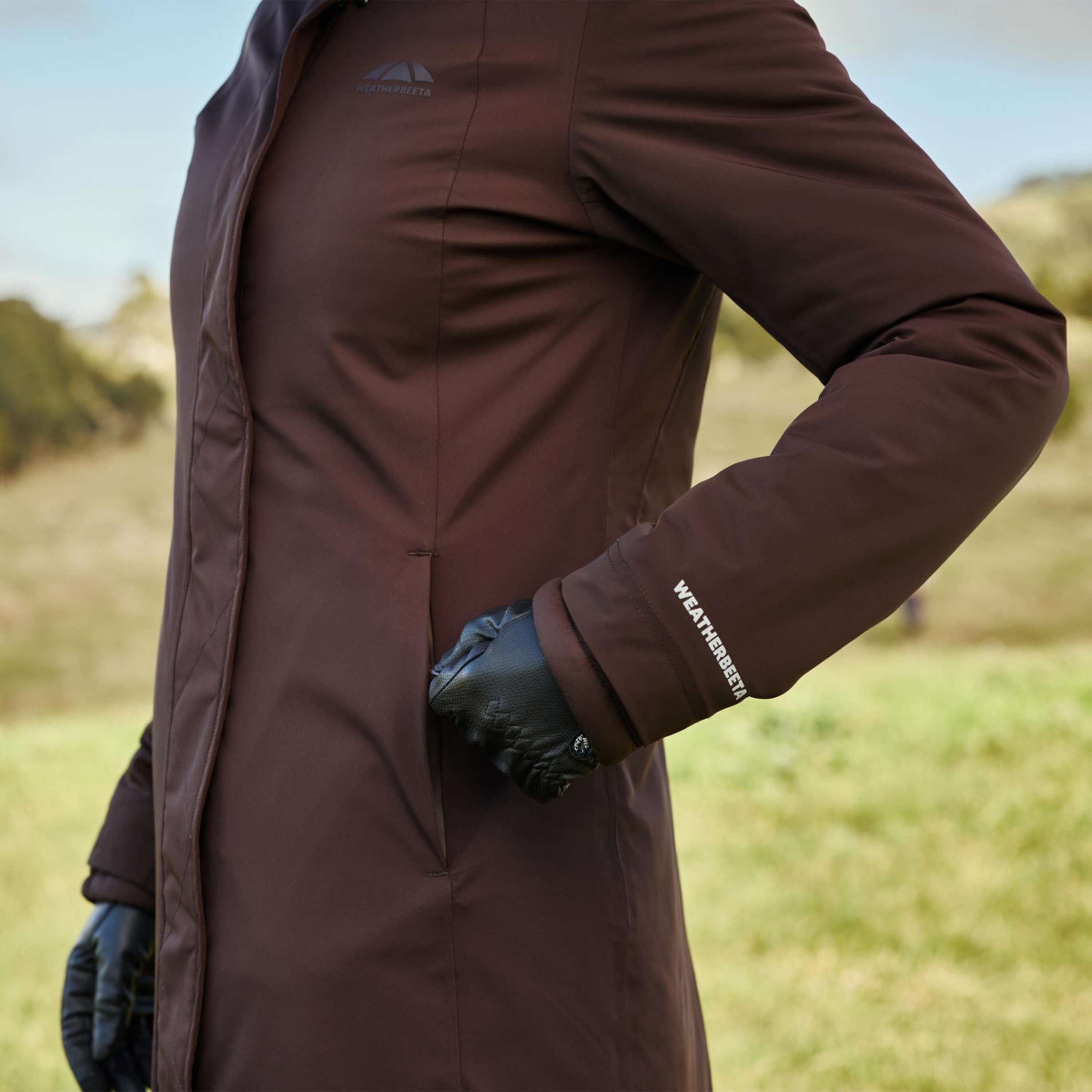 WeatherBeeta Długi Płaszcz Protect Waterproof Insulated Longline Espresso