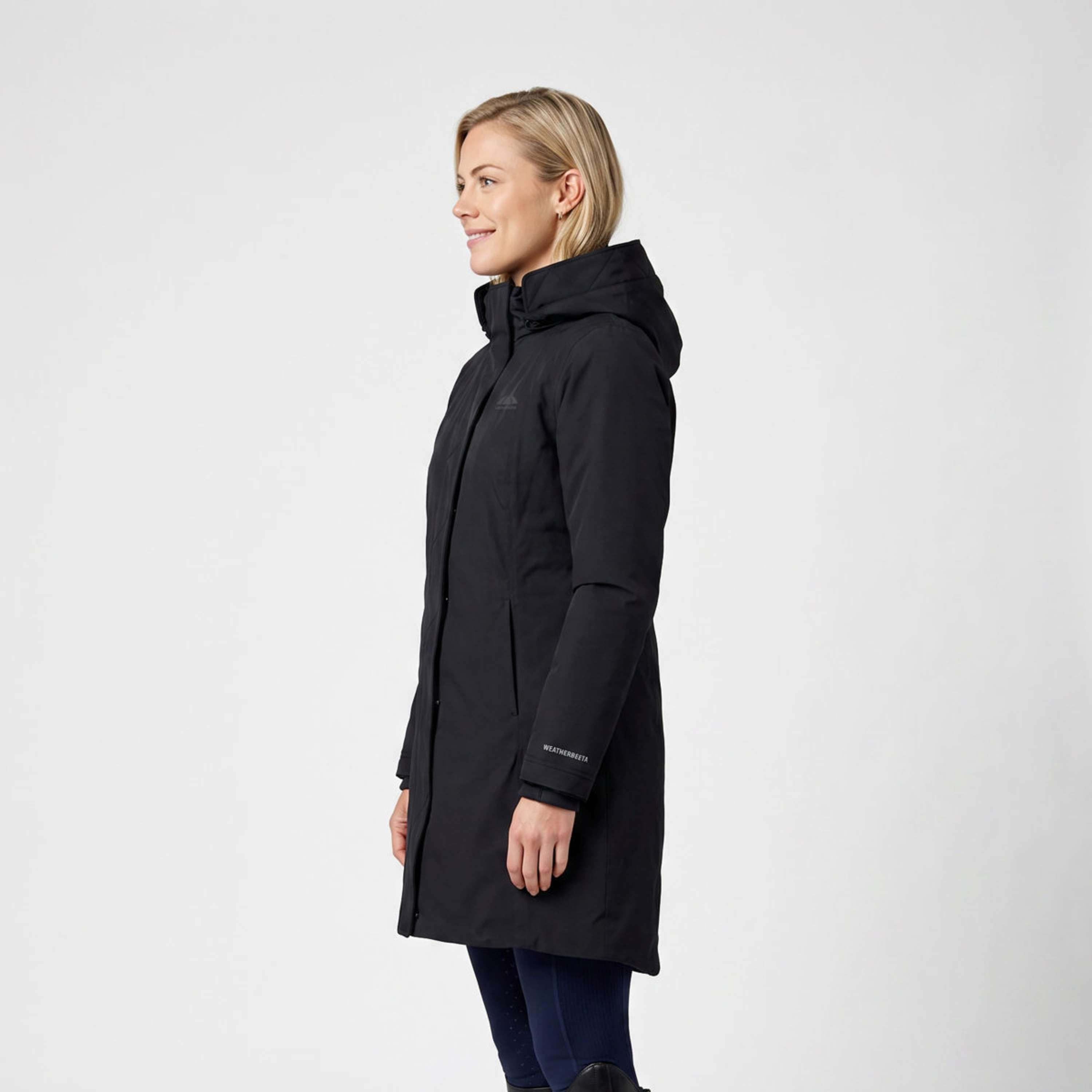 WeatherBeeta Długi Płaszcz Protect Waterproof Insulated Longline Czarny
