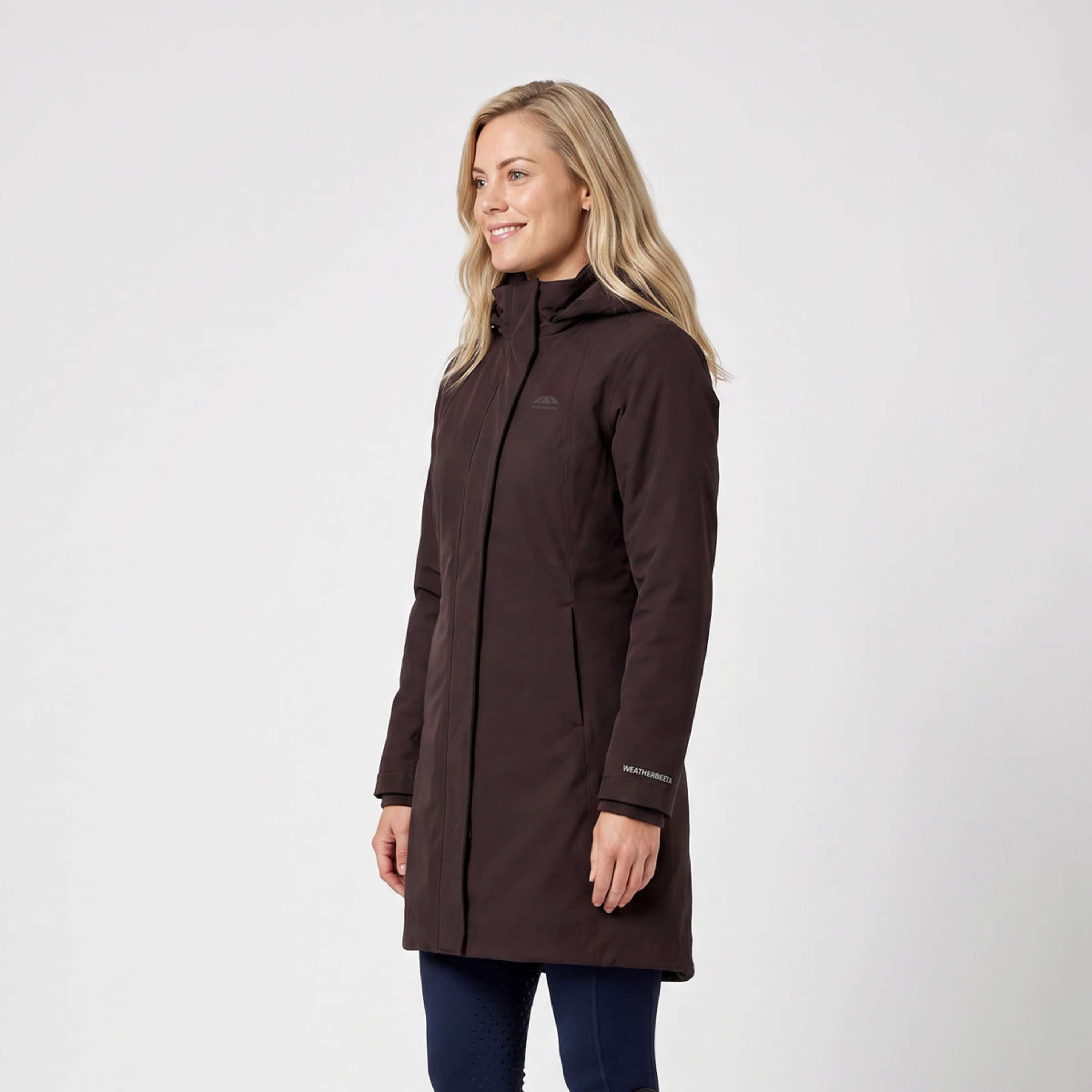 WeatherBeeta Długi Płaszcz Protect Waterproof Insulated Longline Espresso