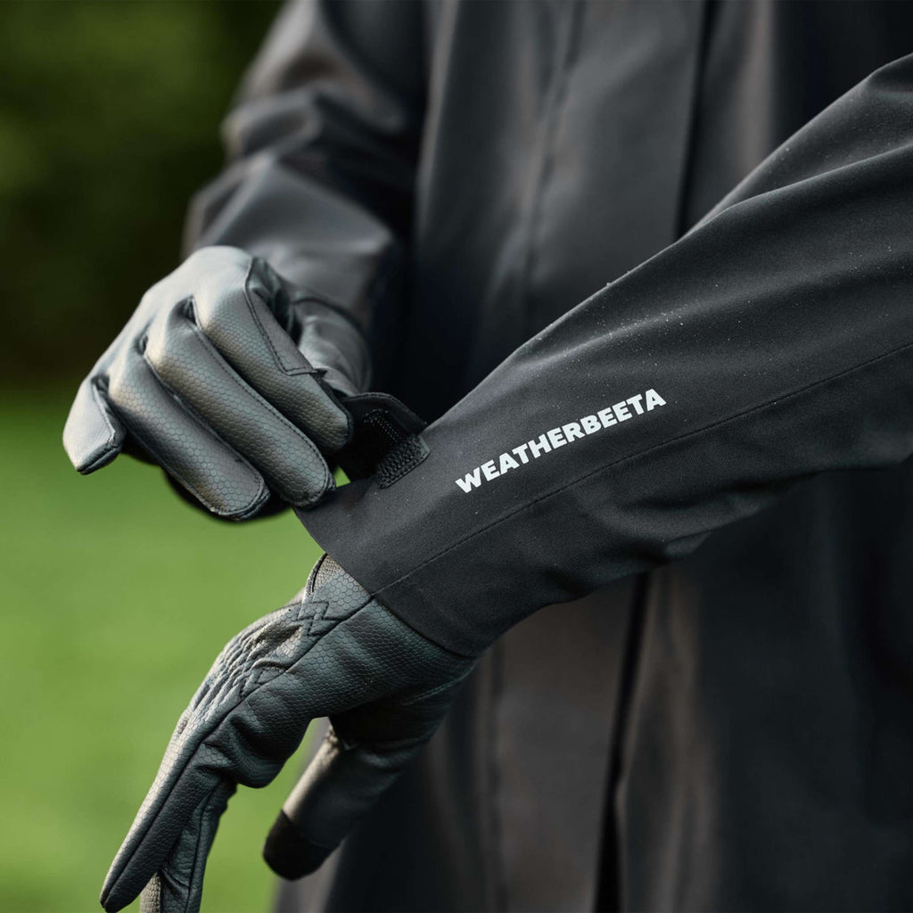 WeatherBeeta Długi Płaszcz Windbreaker Reflective Longline Czarny