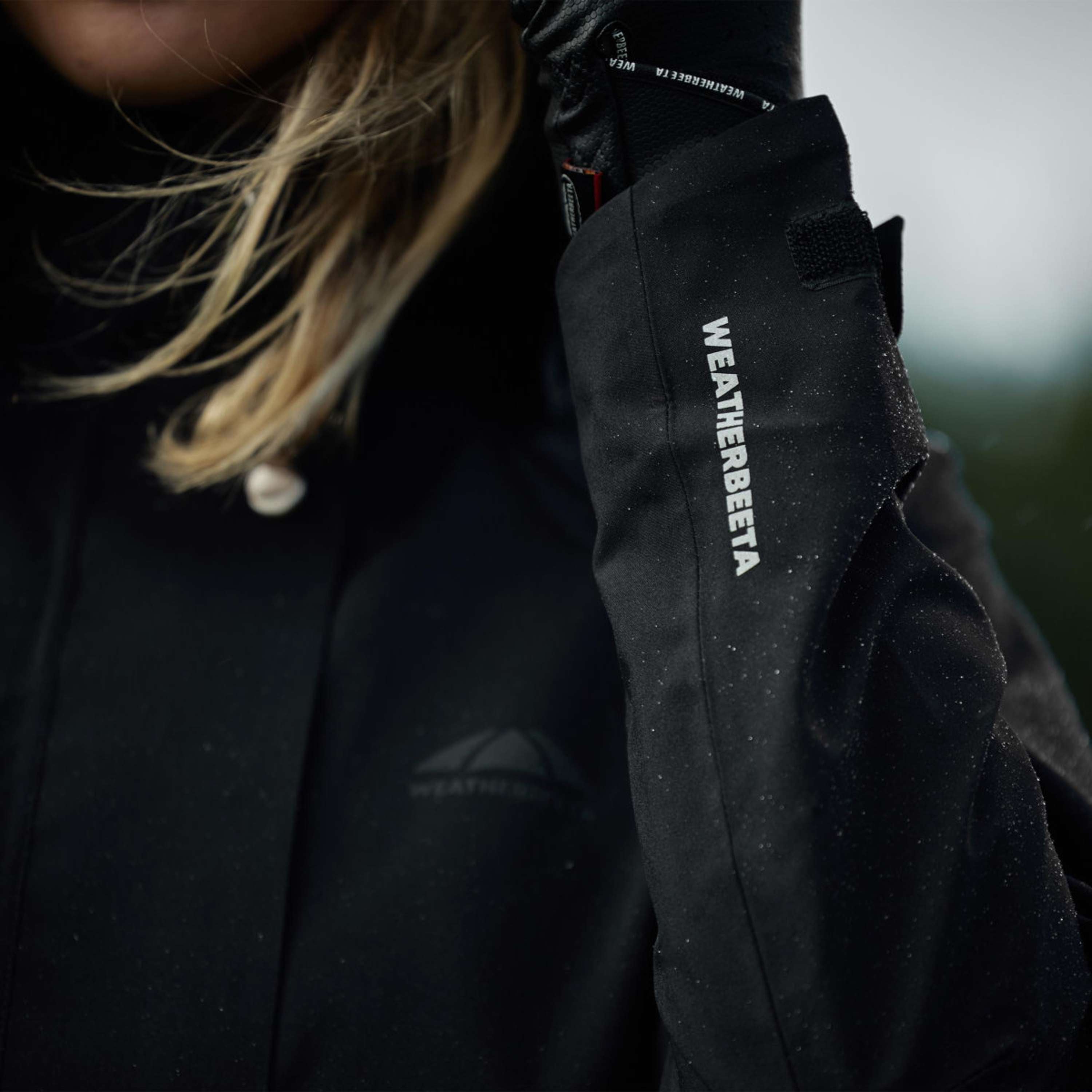WeatherBeeta Długi Płaszcz Windbreaker Reflective Longline Czarny