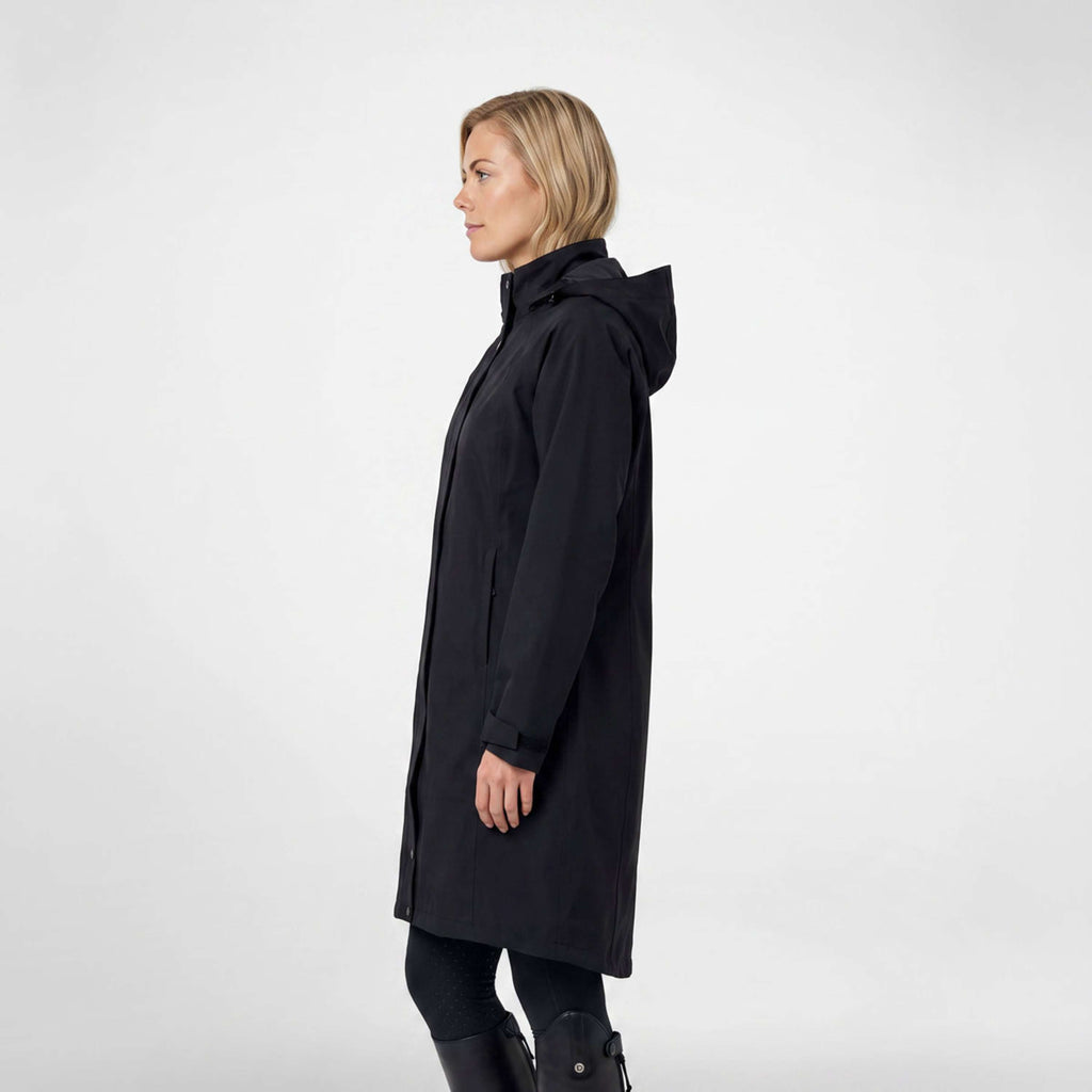 WeatherBeeta Długi Płaszcz Windbreaker Reflective Longline Czarny