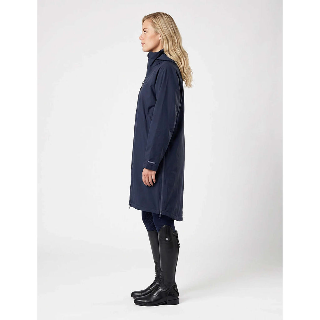 WeatherBeeta Długi Płaszcz Spectator Waterproof Fleece Lined Granatowy